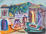 Ohne Titel by Werner Gilles, watercolor, offered Sep 2024