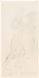 Junge Frau mit Blumenstrauß by Bruno Goller, pencil, sold Sep 2024
