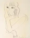 Mädchenkopf by Erwin Graumann, 1932, pencil, offered Sep 2024