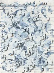 Landbesuch 7 by Thomas Hartmann, 2006, oil, offered Sep 2024