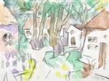 Ohne Titel (Steenodde auf Amrum) by Willy Robert Huth, 1970, watercolor, offered Sep 2024