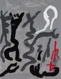 Mouvements by Eugène Ionesco, gouache, offered Sep 2024