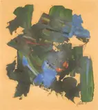 Komposition in Grün, 1959 by Fritz Winter, oil, offered Sep 2024