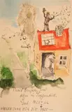 Prosit Neujahr 1921-22 by Gert Heinrich Wollheim, watercolor, offered Sep 2024