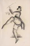 Venus im Frack III by Richard Ziegler, charcoal, sold Sep 2024