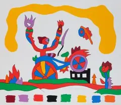 Ohne Titel by Alexis Akrithakis, 1971, screenprint, sold Mar 2025