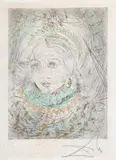 Portrait de Marguerite by Salvador Dalí, 1968, drypoint, offered Mar 2025