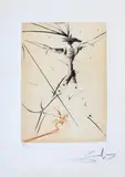 Le petit chevalier by Salvador Dalí, aquatint, sold Mar 2025