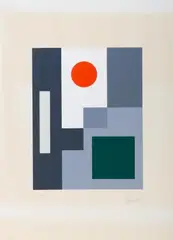 Variationen über ein Grundthema by Rudolf Jahns, screenprint, offered Mar 2025