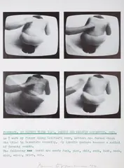 Feedback / Objectified counter forces / Identity transfer by Dennis Oppenheim, 1978, offset lithograph, offered Mar 2025
