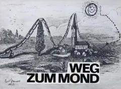 Weg zum Mond/ Kybernetik/ Regelung und Nachrichtenübertragung im Lebewesen by Curt Stenvert, 1977, collage, offered Mar 2025