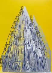 Cologne Cathedral by Andy Warhol, 1985, screenprint, sold Mar 2025