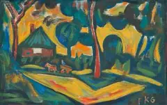 Seekamp II by Friedrich Karl Gotsch, oil on canvas, sold Mar 2025