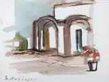 Ohne Titel by Siegfried Anzinger, watercolor, offered Mar 2025