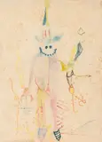 Das rief aus der Kinderzeit der Abenteurer by Gerhard Altenbourg, 1949, watercolor, offered Mar 2025