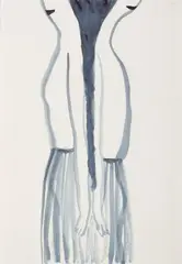 Ohne Titel by Silvia Bächli, 1991, ink, sold Mar 2025