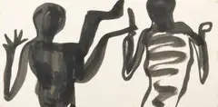 Ohne Titel by Silvia Bächli, 1990, ink, offered Mar 2025