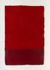 Rote Komposition by Frank Badur, mixed media, sold Mar 2025