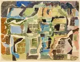 Ohne Titel by Eduard Bargheer, 1950, watercolor, offered Mar 2025