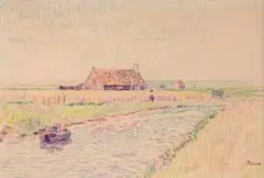 OhneTitel (Kanallandschaft) by Paul Baum, watercolor, offered Mar 2025