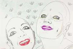 Doppel-Selbstbildnis by Eva & Adele, pencil, offered Mar 2025