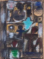 Komposition (Kleinformat 102) by Ida Kerkovius, pastel, sold Mar 2025