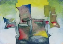 Räumlicher Bau by Erich Müller-Kraus, 1949, watercolor, offered Mar 2025