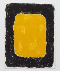 Jaune et Noir by Bram Bogart, 1996, etching, sold Sep 2025