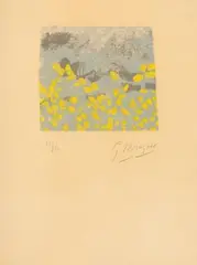 La moisson (aus: Lettera amorosa) by George Braque, 1963, color lithograph, offered Sep 2025