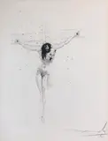 Christ by Salvador Dalí, 1964, etching, sold Sep 2025