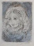 Portrait de Marguerite by Salvador Dalí, 1968, etching, sold Sep 2025