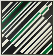 Grüne Akzente 1968 / Zwischen Grün (aus: Spiegel 70) 1970 by Günter Fruhtrunk, screenprint, sold Sep 2025