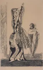 Danseuses by Max Ernst, 1950, lithograph, sold Sep 2025