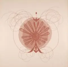 Ohne Titel (Atims) by Herbert Götzinger, 1971, linocut, offered Sep 2025