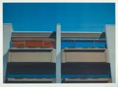 Vier Kabinen by Eberhard Havekost, lithograph, sold Sep 2025
