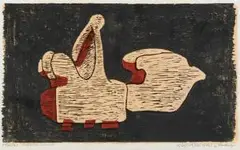 Tanis by Horst Egon Kalinowski, 1993, linocut, offered Sep 2025