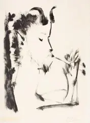 Pan by Pablo Picasso, 1948, lithograph, sold Sep 2025