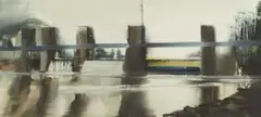 Ohne Titel (Brücke) by Matthias Meyer, 1996, oil on canvas, sold Sep 2025