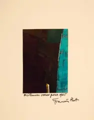 Ohne Titel (meilleurs voeux pour 1965) by Francis Bott, 1965, mixed media, offered Sep 2025