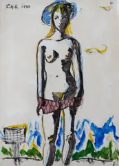 Ohne Titel by Friedrich Karl Gotsch, 1938, watercolor, sold Sep 2025
