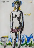 Ohne Titel by Friedrich Karl Gotsch, 1938, watercolor, sold Sep 2025