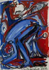 Ohne Titel by Helmut Middendorf, 1981, gouache, sold Sep 2025