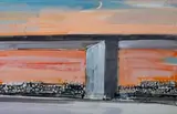Ohne Titel (Betonbrücke) by Karl Pfeifer, gouache, offered Sep 2025