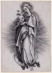 Maria mit langem Haar auf der Mondsichel by Albrecht Durer, engraving, sold Mar 2026
