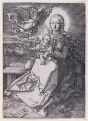 Maria, von einem Engel gekrönt by Albrecht Durer, 1520, engraving, sold Mar 2026