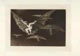 Donde hay ganas hay maña / Modo de volar (Bl by Francisco Goya y Lucientes, etching, sold Mar 2026