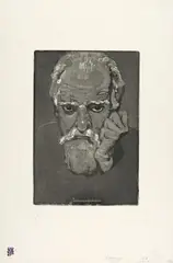 Selbstbildnis by Max Klinger, 1918, etching, sold Mar 2026