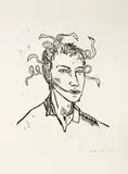 Stehender Mann / Teddy / Frau mit weißer Jacke / Meduso by Stephan Balkenhol, 2007, woodcut, sold Mar 2026