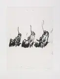 Il mito del cavallo (Aus: Mit Richard unterwegs) by Georg Baselitz, 2003, etching, offered Mar 2026