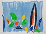Ohne Titel (Paysage bleu) by Olivier Debré, color lithograph, sold Mar 2026